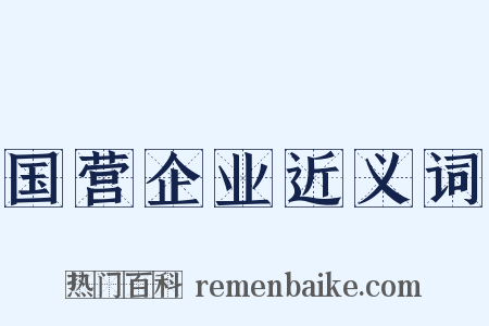 国营企业近义词是什么意思的图片
